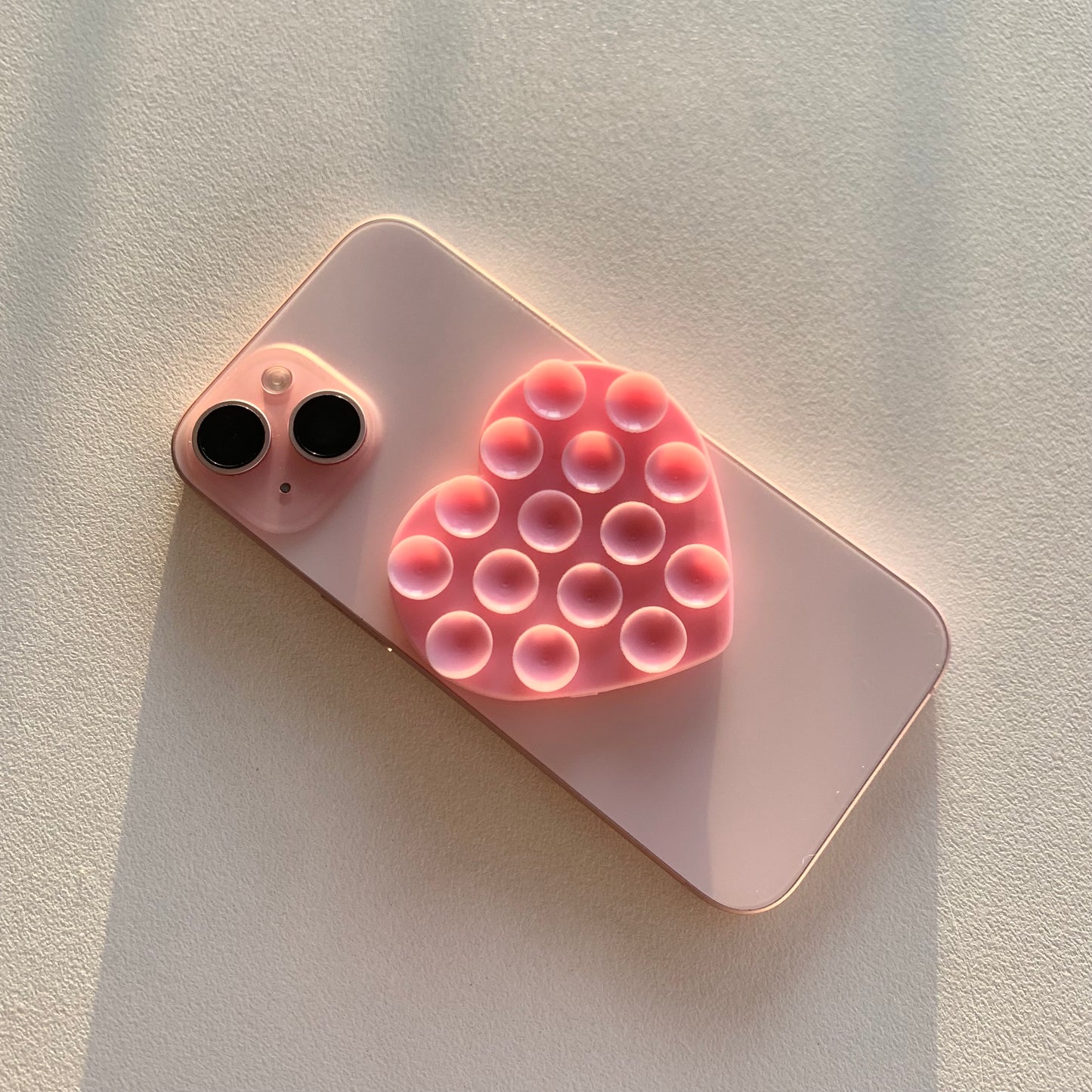 Heart-Shaped Stick On Phone Grips