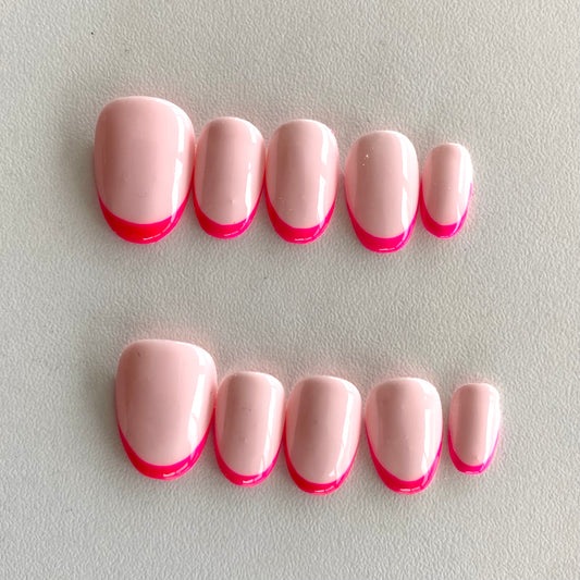 Size 1-6-5-5-10 - Hot Pink French - Ready Made