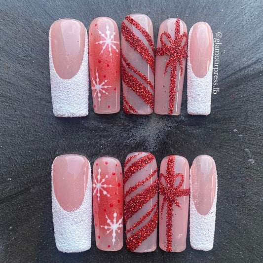 Holly Jolly Bow Tips🎁🎅🏼🎄❄️